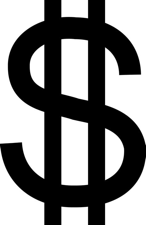 Images For Dollar Sign Black Clip Art Double Barred Dollar Sign Png