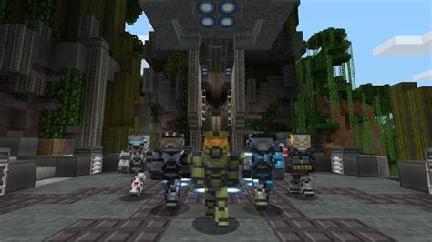 Minecraft Halo Mash Up Pack Screenshots Show Master Chief Ready To Take
