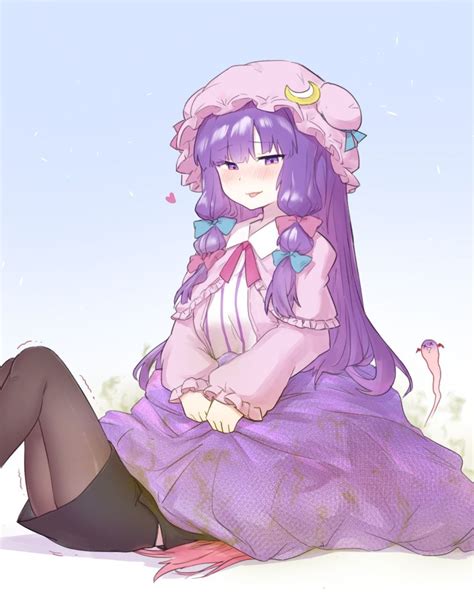 13o Koakuma Patchouli Knowledge Touhou Highres 2girls Fart Farting In Face Forced Heart