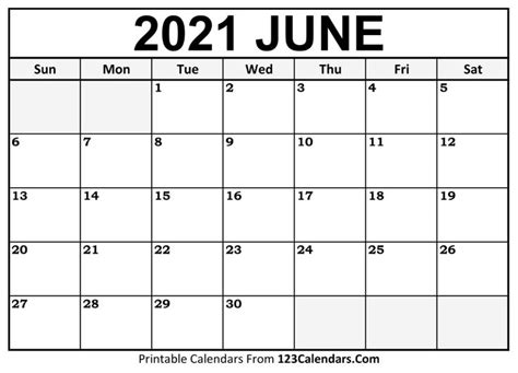 And a lot of diets that suggest special things. Printable June 2021 Calendar Templates | 123Calendars.com in 2021 | Calendar printables, August ...