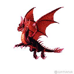 Lee poco y serás como muchos. Dragon rojo oscuro en Dragones Rojos - GIF Animado | REYGIF