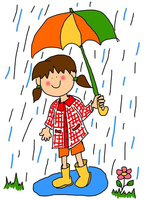 Dressing In The Closet Umbrella Cartoon Cartoon Rain Cartoon