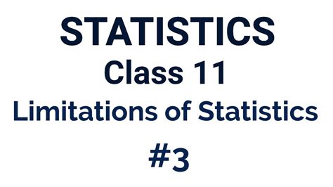 Limitations Of Statistics Class 11 Chapter 2 Statistics For Economics