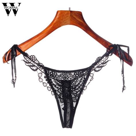 Women Sexy Lace Lady G String Thongs Panties Underwear Black Color High