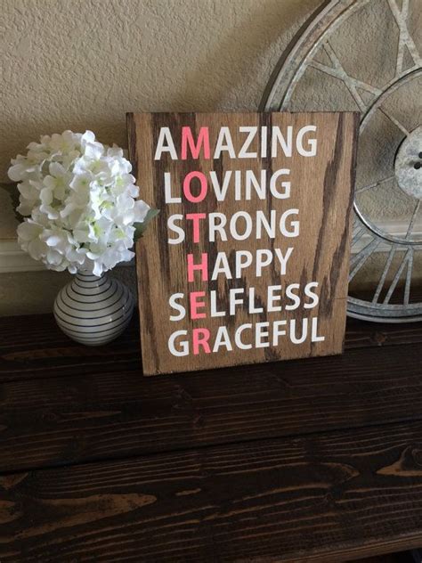 Reclaimed Wood Mother Sign Mothers Day Diy Mothers Day Crafts