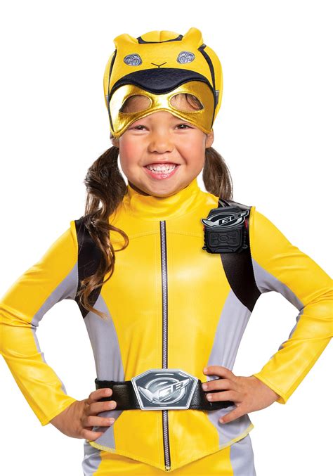 Power Rangers Beast Morphers Girls Yellow Ranger Costume Classic
