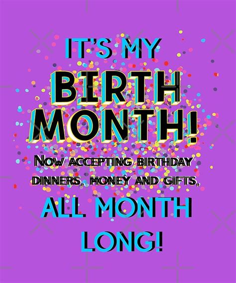 Its My Birth Month Design All Months Birthday By Gryffingear Redbubble