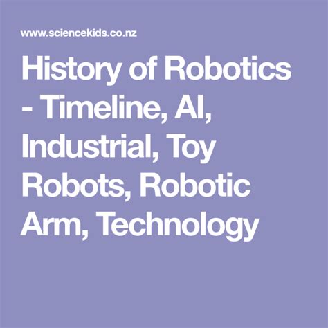 History Of Robotics Timeline Ai Industrial Toy Robots Robotic Arm