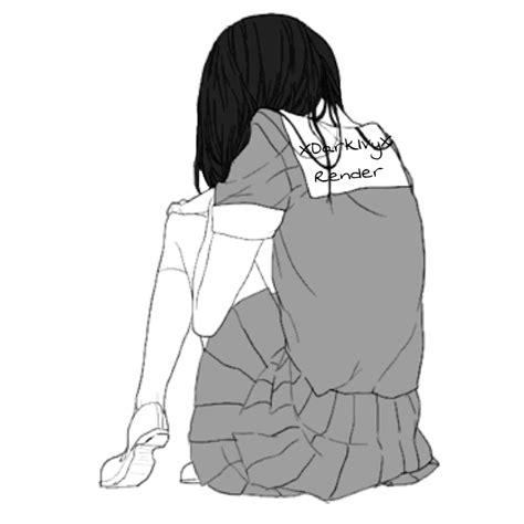 Anime Girl Depressed Drawing