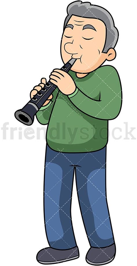 Old Man Playing The Clarinet Character Development