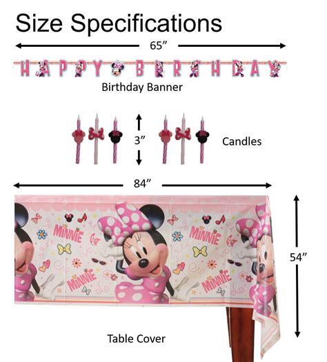 Buy Minnie Mouse Birthday Party Supplies Pack Big Small Plates Cups