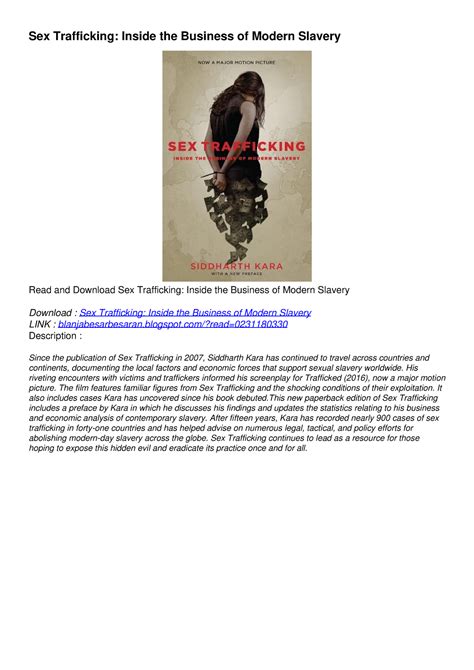 download [pdf] sex trafficking inside the business of modern slavery free sex trafficking