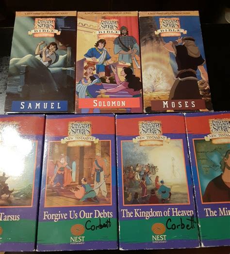 Animated Stories From The Bible Vhs Set Of 7 Collection Nest Old And New