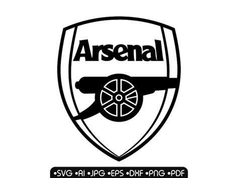 Arsenal Silhouette Logo Vector Svgaiepsdxfpngsvg Etsy