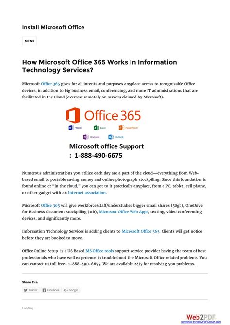 How Microsoft Office 365 Works In Information Technology Services By