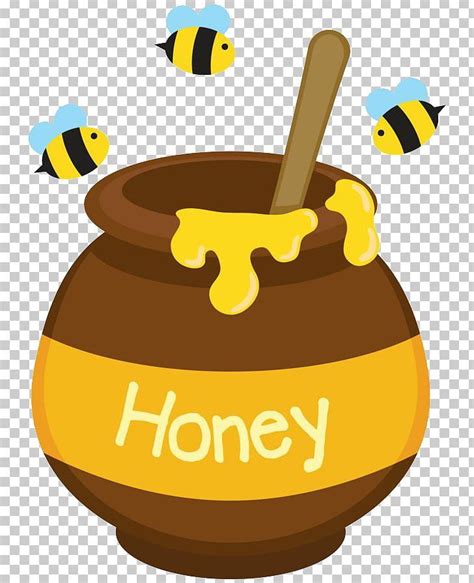 Winnie The Pooh Honeypot Jar PNG Bee Beehive Cartoon Clip Art