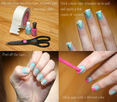 14 Nail Tutorials With Tape Tricks Pretty Designs