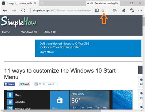 How To Add Or Remove Favorites In Microsoft Edge Browser On Windows 10