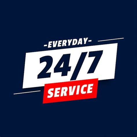Free Vector Everyday 24 Hours Service Banner Design