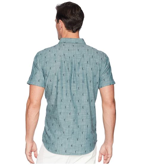 Men short sleeve button down shirt customized shirt for sale mens shirts. Prana Cotton Broderick Short Sleeve Shirt (chambray Blue ...