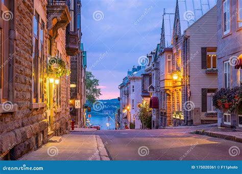 Old Town Area In Quebec City Canada Stock Image Image Of Exterior