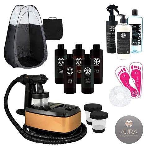 Amazon Com Allure Spray Tanning Machine System With Sjolie Natural Airbrush Tan Solution And