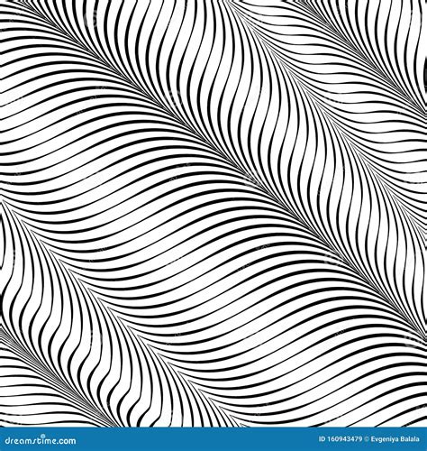 Abstract Wavy Background Optical Art Opart Striped Stock Illustration