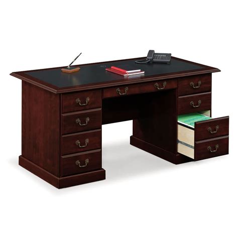 Sauder Traditional Executive Desk With Inlay Top Executive