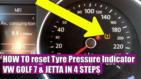How To Reset Tire Pressure Monitoring Indicator Light Vw Golf Mk7 Jetta