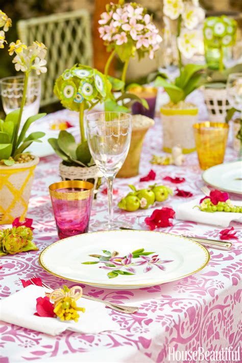 I Love The Bright Colors Of This Pink And Green Spring Tablescape Perfect For Brunch Lunch Or