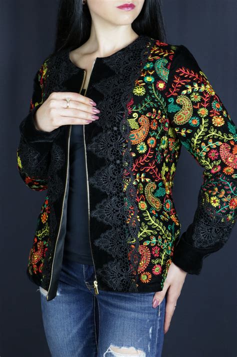 Shop Velvet Embroidered Jacket For Aed 490 By Viktoria Fashion House