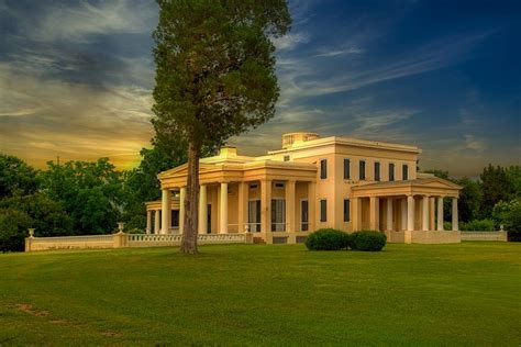 Historic Gaineswood Plantation House At Dusk Photograph By Mountain