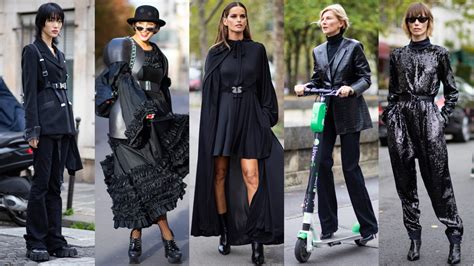 All Black Looks Were A Street Style Favorite Over The Weekend At Paris