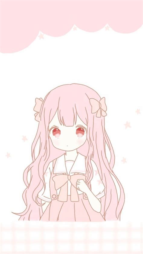 Kawaii Pink Kawaii Cute Anime Backgrounds Chibi Pastel Kawaii Fond D