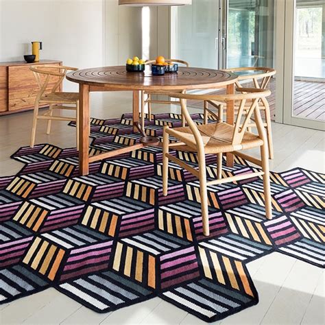 Gan Kilim Collection Parquet Hexagon Big Rug