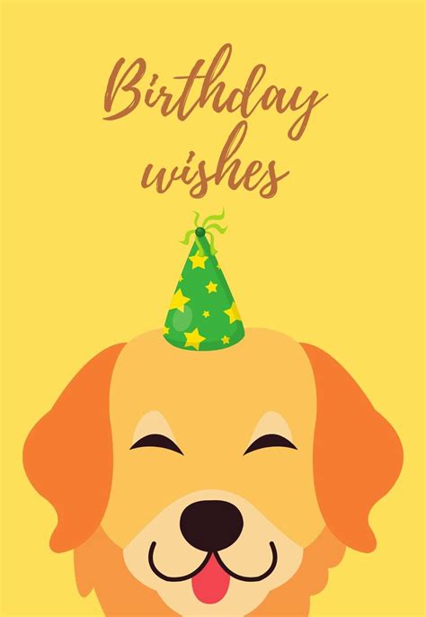 Printable Dog Theme Birthday Card Free
