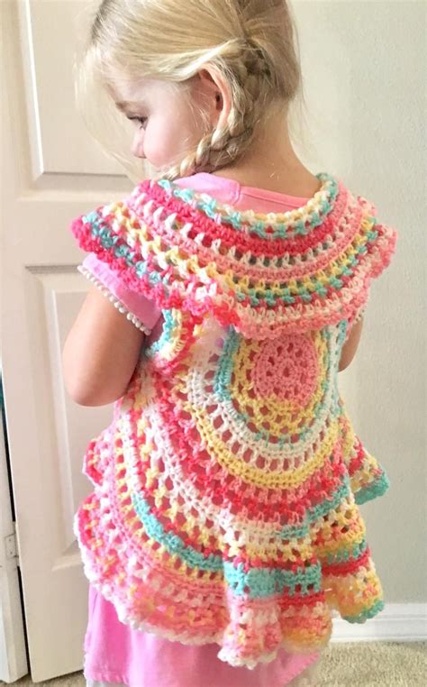 Bohemian Crochet Vest Girls Crochet Sweater Vest Hippie Etsy