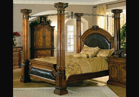 King Canopy Bed Bedroom Furniture Sets Vintage Bedroom Furniture