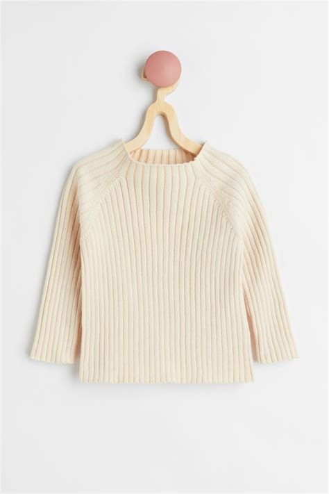 Ribbed Mock Turtleneck Sweater Mock Turtleneck Long Sleeve Cream