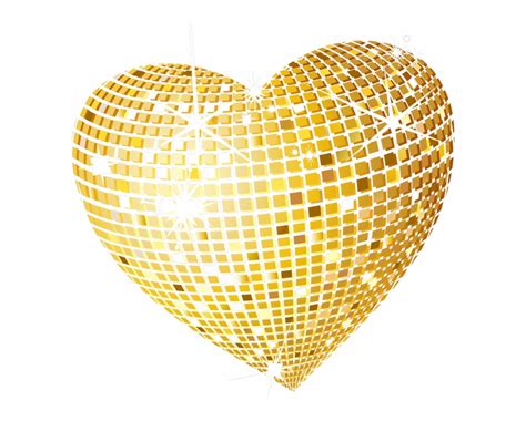 Glitter Heart Banner Stock Gold Heart Png Transparent Clip Art Library
