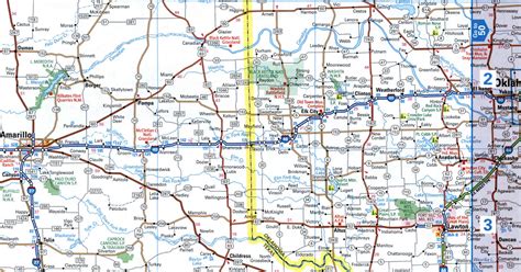 Map I 40 Interstate Highway California Arizona New Mexico Texas