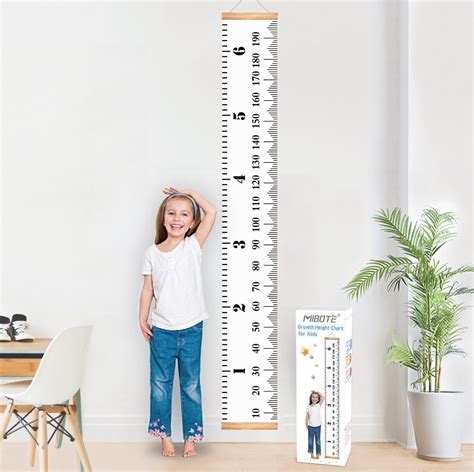 BestMall Baby Growth Chart Canvas Wall Hanging Measuring Rulers for ...