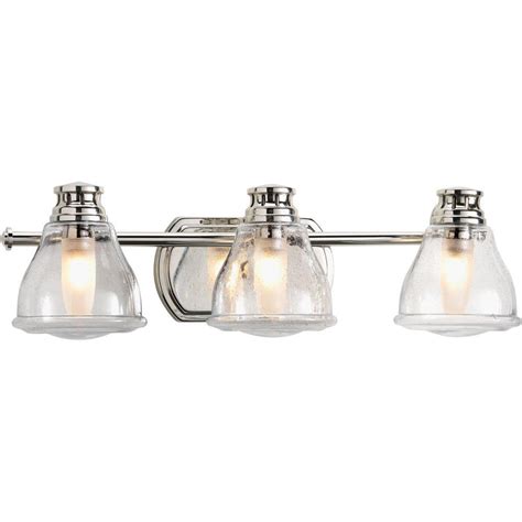 Getting home depot bathroom light fixtures is a responsible decision. Progress Lighting Academy Collection 3-Light Polished ...