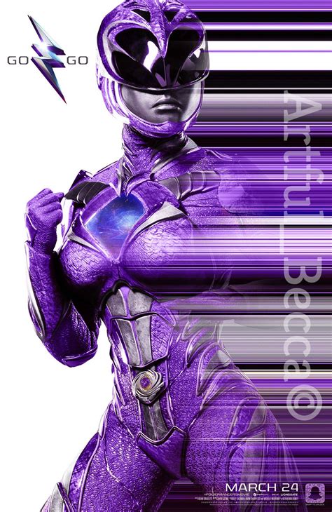 Purple Ranger Poster Power Rangers 2017 OC Character Power Rangers