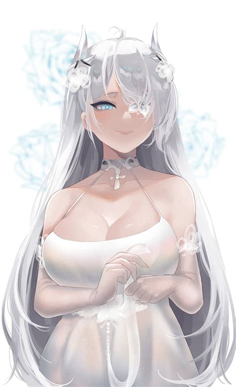 anime meninas anime azur lane emden azur lane cabelos longos cabelos brancos hd papel de