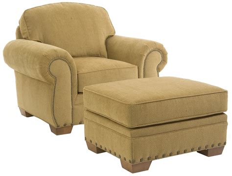 Broyhill Furniture Cambridge Casual Style Chair And Ottoman With Nail