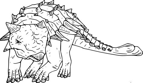 Dino Tekenen Mewarnai Mantap Djiwa Ankylosaurus Kleurplaat Google
