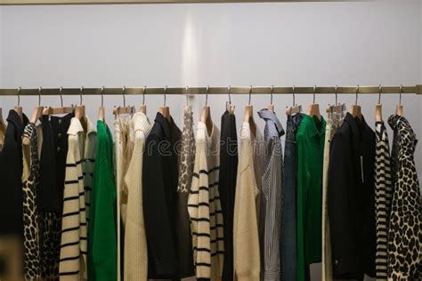 Women Clothes On Racks In A Boutique Store Editorial Stock Photo