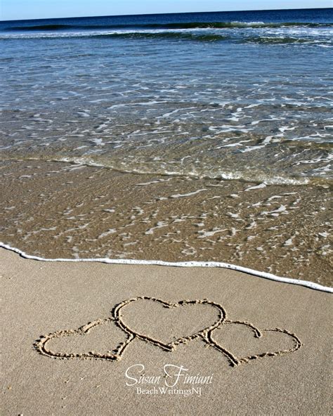 Love Hearts In The Sand Beach Ocean Waves Photo Print Only Etsy