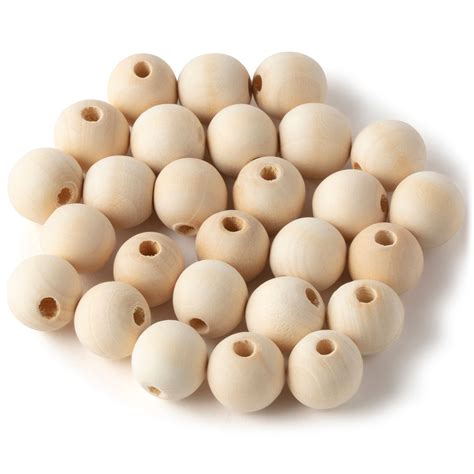 34 Round Wood Beads By Artminds Michaels